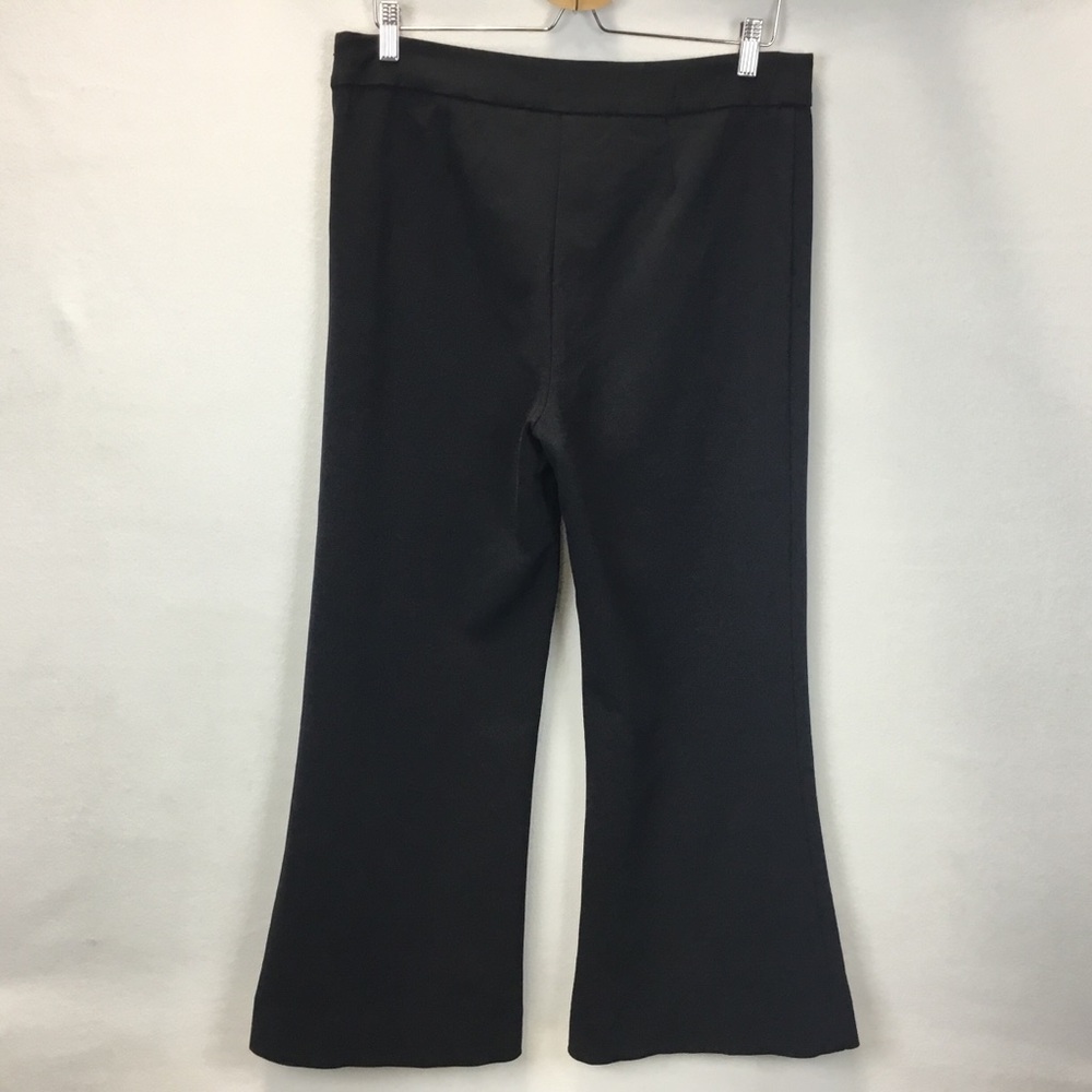 Reformation Tanya Knit Pants Flare Leg Cropped Stretch Size L Minimalist Chic - Picture 2 of 9